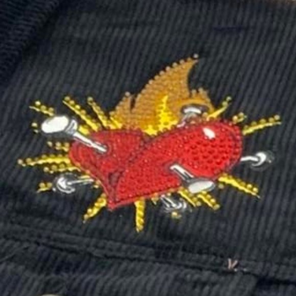 Men’s Frost Original Dear Sins Black | Pink Corduroy Jacket NWT - Picture 3 of 7